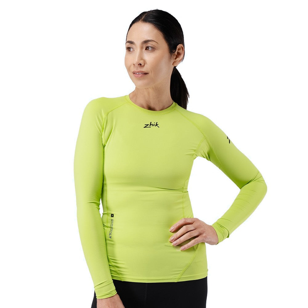 Zhik Women's Eco Spandex LT Long Sleeve Baselayer Top Lime