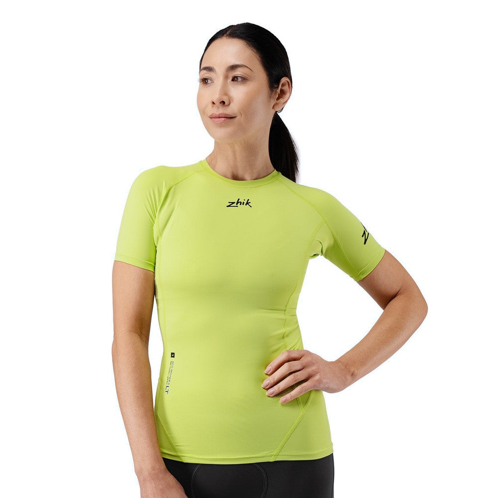 Zhik Women's Eco Spandex LT Short Sleeve Baselayer Top - Lime