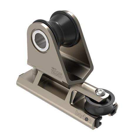 Barton 25mm Towable Genoa Car with 2:1 purchase, silver anodized finish