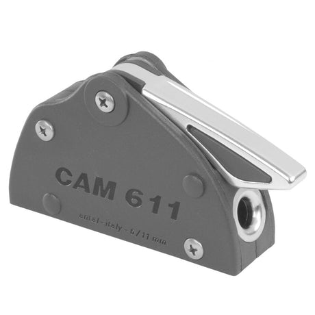 Antal CAM 611 single rope clutch, gray and chrome, flat-cam mechanism, for 6-10mm line