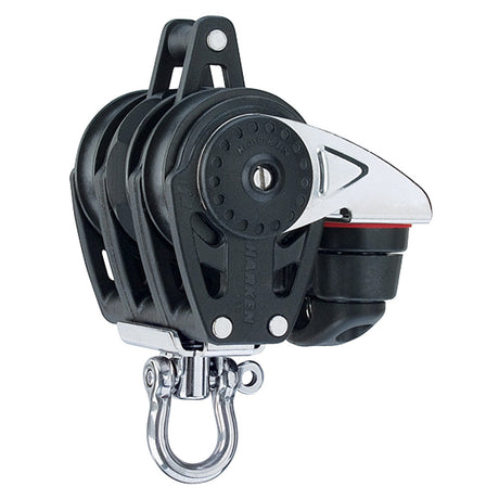 Harken Carbo 40mm Triple Ratchet Block with swivel, becket, and cam cleat