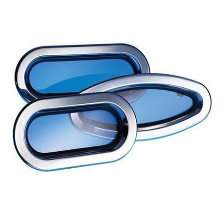 Lewmar Stainless Steel Portlight Size 0, opening type, polished stainless frame with white acrylic pane