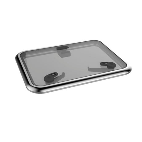 Lewmar Medium Profile Hatch Size 50, complete hatch with clear acrylic lid and silver frame, closed