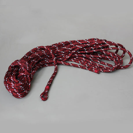 Premium Ropes Cruiser XTS Grip MX 12 mm double-braid line coiled with a whipped tail end, red/black fleck cover