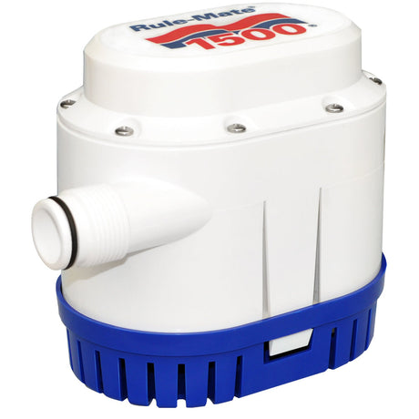Rule-Mate 1500 automatic bilge pump, white and blue 12V all-in-one pump and switch
