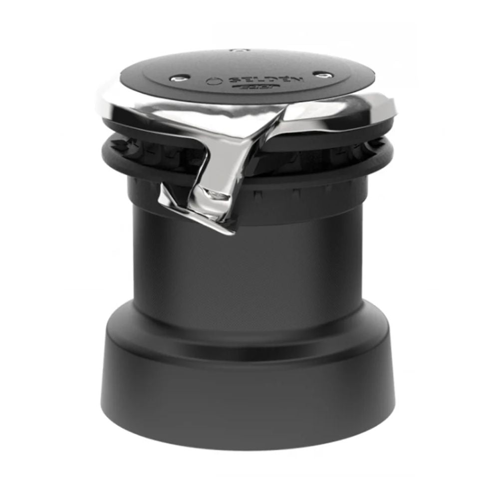 Selden Electric Winch Size 40 in aluminum black, three-speed self-tailing sailboat winch