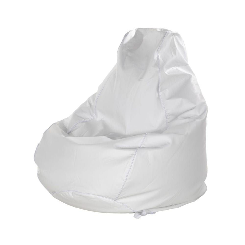 Taylor Made white marine-grade vinyl beanbag chair for a sailboat cockpit