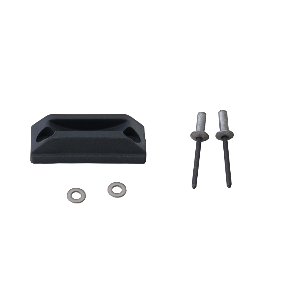 Lewmar Medium and Low Profile hatch catch block in grey, a marine ventilation maintenance part