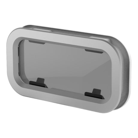 Lewmar Standard Opening Portlight Size 1, smoke acrylic with silver frame and white trim