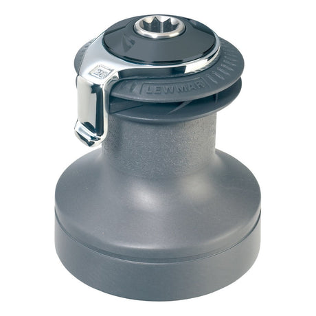 Lewmar Self Tailing Winch Ocean Size 14 -- the self-tailing jaw and stripper arm at the top of the drum