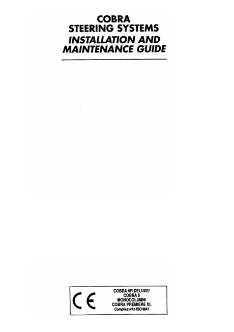 Lewmar Cobra Steering Systems — Installation & Maintenance Guide