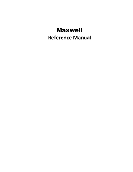 Maxwell Windlass Service Agent Reference Manual