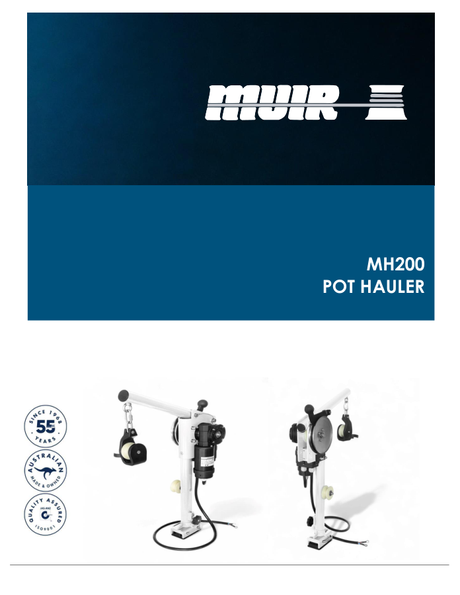 Muir Easyweigh MH200 Pot Hauler — Owner's Manual
