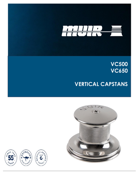 Muir VC500 & VC650 Vertical Capstan — Owner's Manual