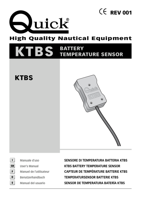 Quick KTBS Battery Temperature Sensor — Instructions