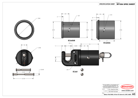 Ronstan RF1664 Spinnaker Pole End — Spec Sheet