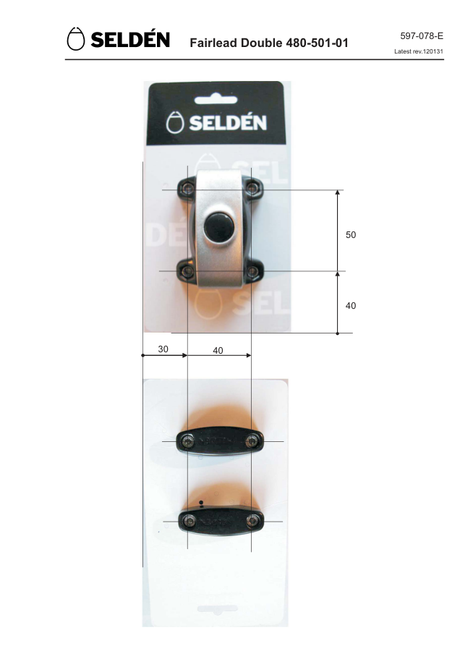 Selden Fairlead Double 480-501-01 — Instructions