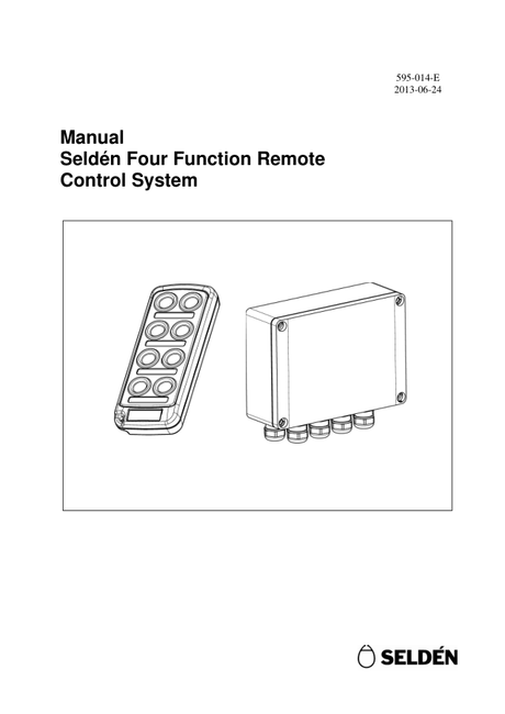 Selden Four Function Remote Control System — Owner's Manual