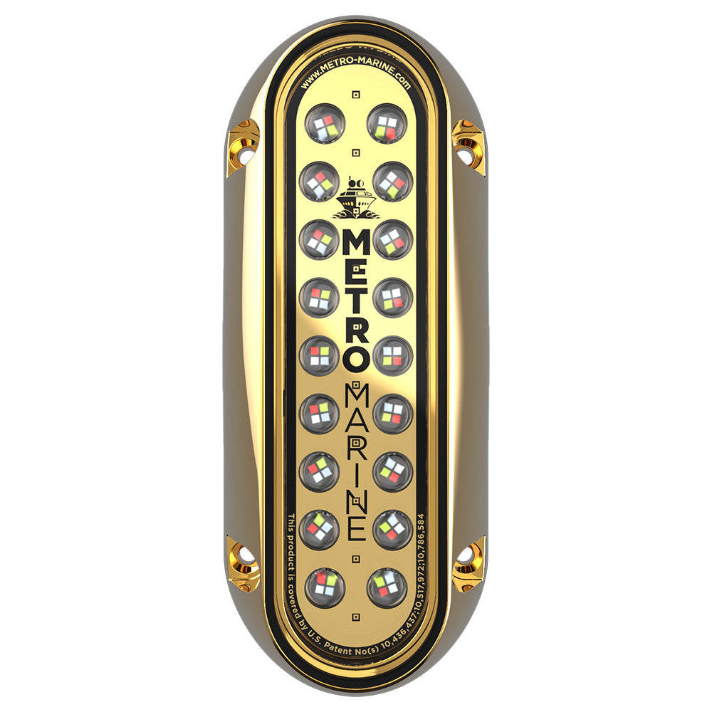 Metro Marine High-Output Elongated Vertical Mount Light w/Intelligent Full Spectrum LED's - RGBW, 90 Degree Beam