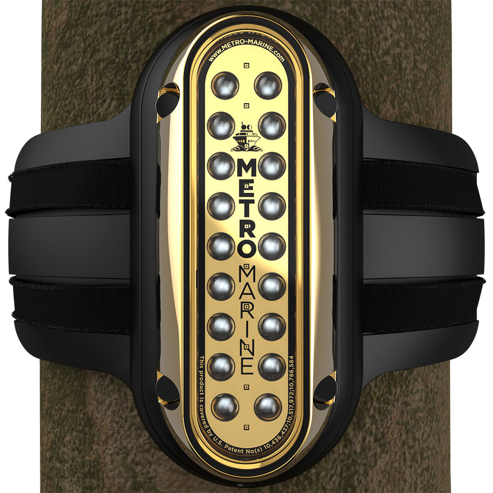 Metro Marine High-Output Vertical Piling Mount Light w/Intelligent Monochromatic LED's - Green, 90 Degree Beam