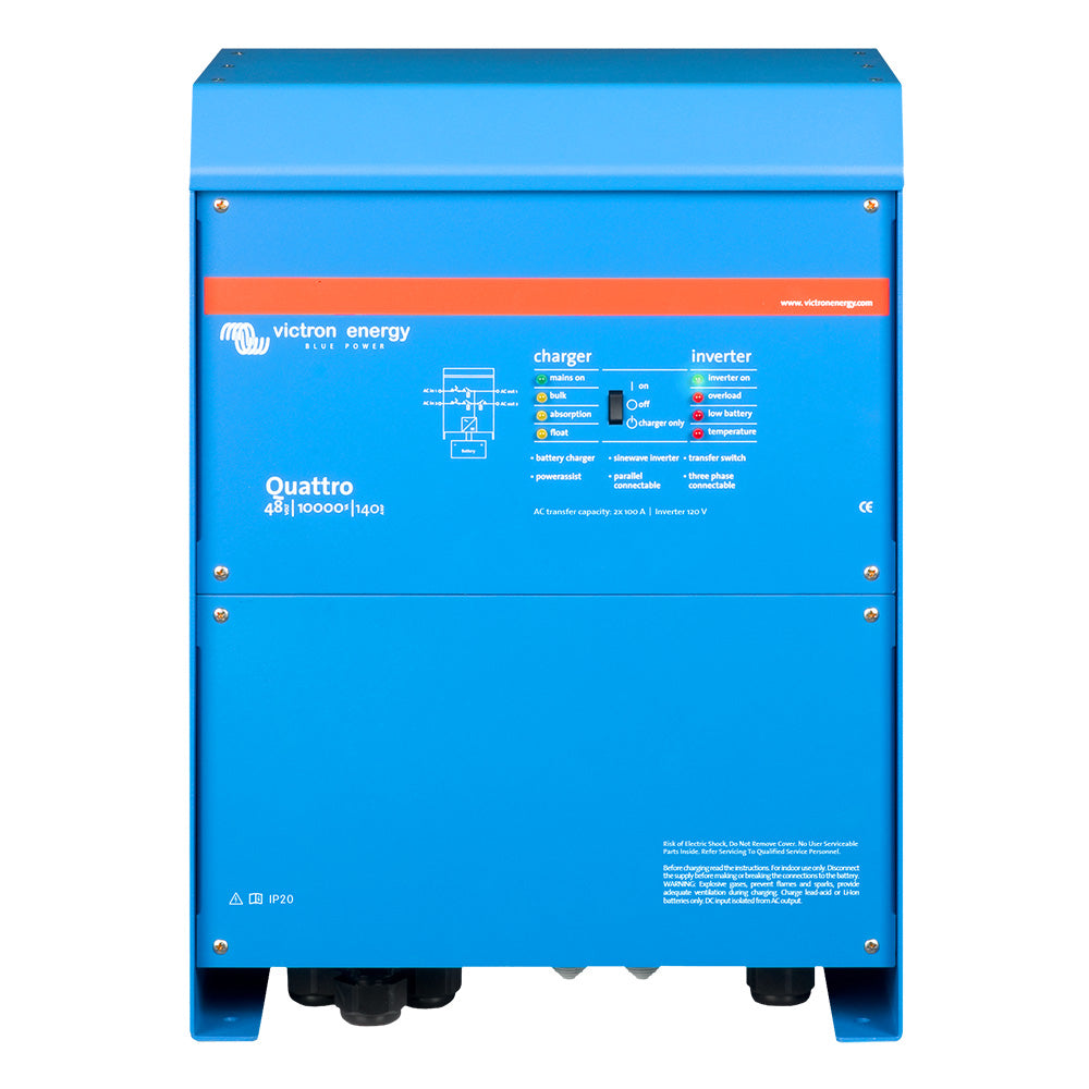 Victron Quattro 48/10000 140-100/100 120V VE.Bus UL-Listed (QUA483100102)