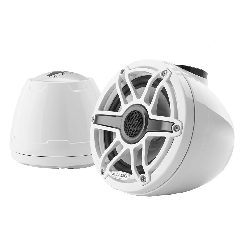 JL Audio M6 VeX Series 6.5" Enclosed Coaxial Speakers w/White Sports Grilles - M6-650VEX-Gw-S-GwGw (010-03260-00)