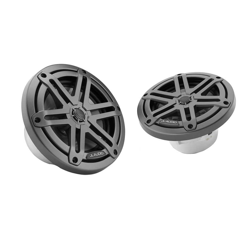 JL Audio M3 Series 6.5" Waterproof Coaxial Speakers w/Grey Metallic Sport Grilles - M3-650X-S-Gm (010-03061-00)