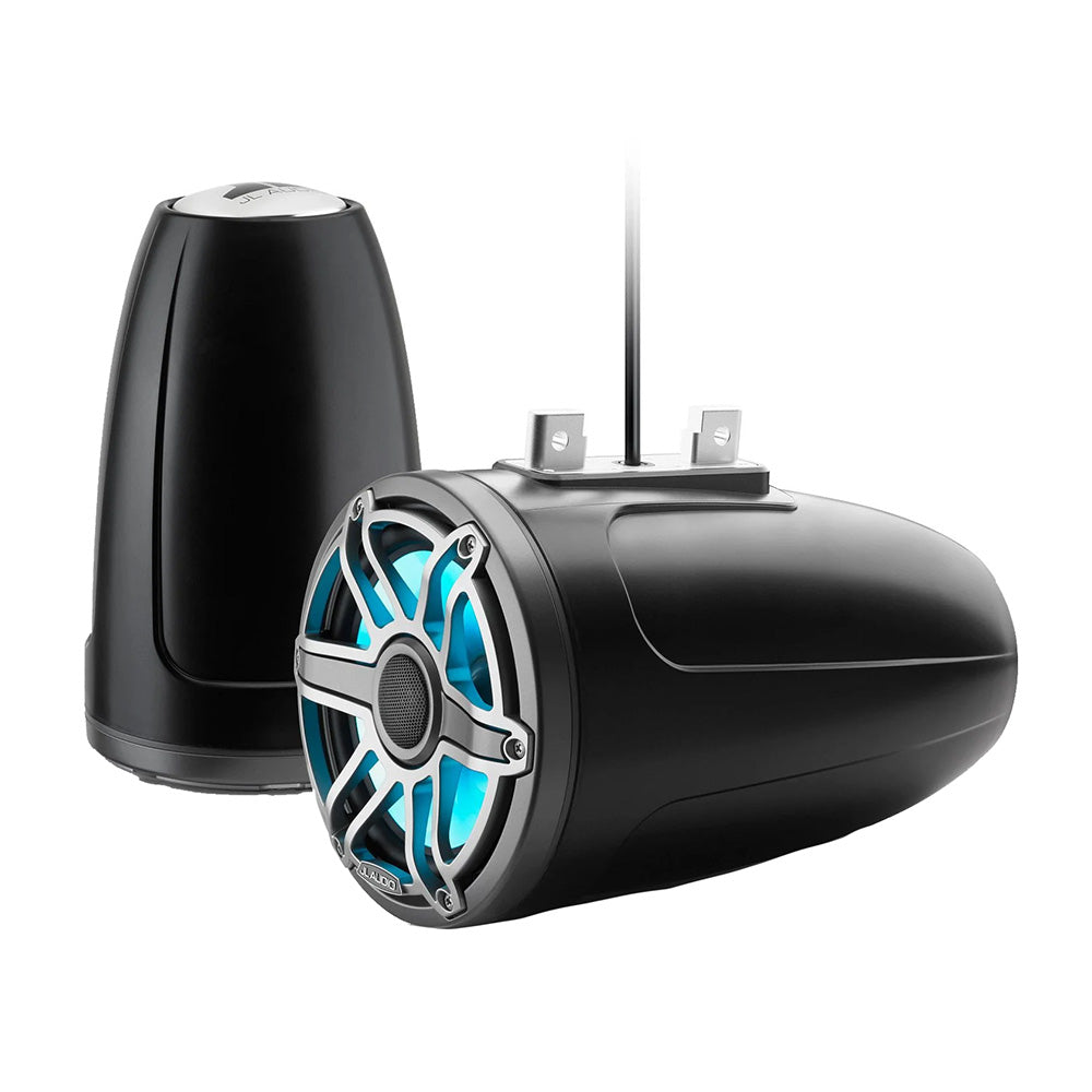 JL Audio M6 Series 7.7" Enclosed Tower Coaxial System w/Titanium Sport Grille and Transflective LED Lighting - M6-770ETXv3-Sb-S-GmTi-i (010-03088-00)