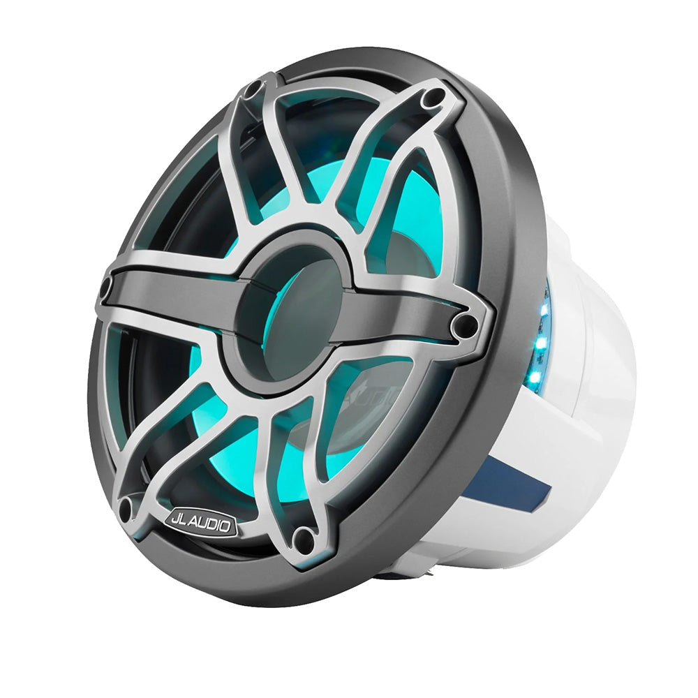 JL Audio M6 10" Marine Infinite-Baffle Subwoofer w/Titanium Sport Grille and Transflective LED Lighting - M6-10IB-S-GmTi-i-4