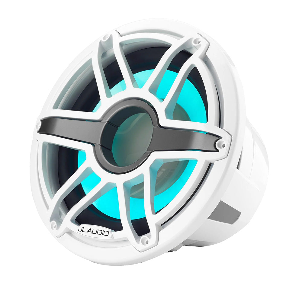 JL Audio M7 12" Waterproof Subwoofer w/Gloss White Sport Grille and Transflective LED Lighting - M7-12IB-S-GwGw-i-4 (010-03287-00)