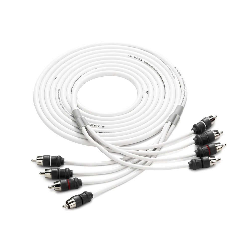 JL Audio 4 Channel 12' Waterproof Audio RCA Cable - XMD-WHTAIC4-12 (010-13474-00)