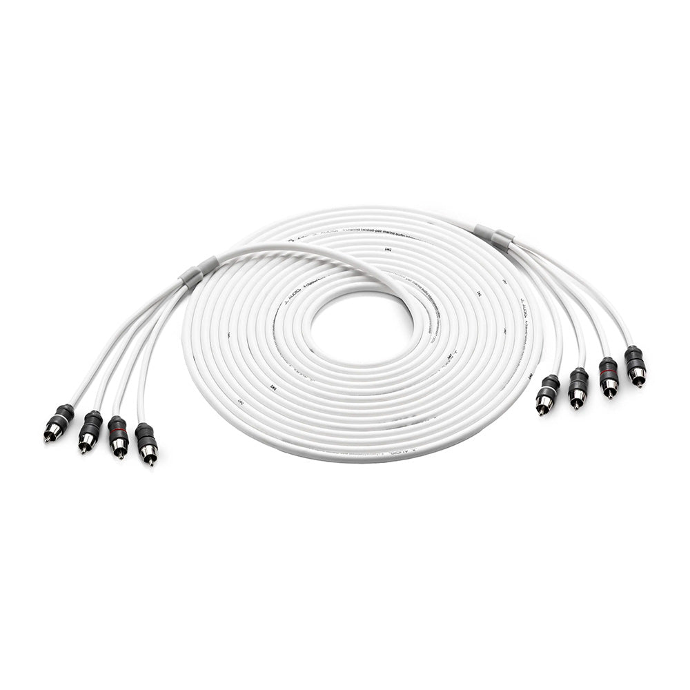 JL Audio 4 Channel 25' Waterproof Audio RCA Cable - XMD-WHTAIC4-25 (010-13475-00)