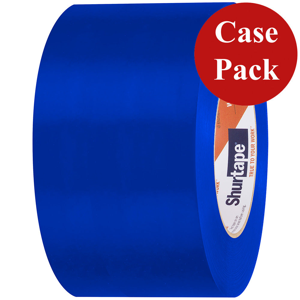 Shurtape UV-Resistant Marine Heat Shrink Tape - 72MM x 55M Roll - Straight Edge Blue Case of 16 Rolls