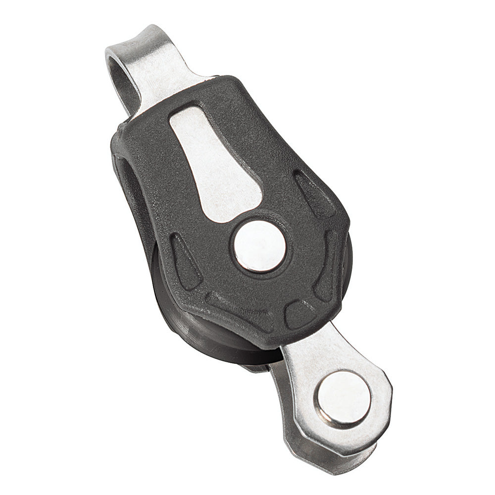 Barton Marine Size 0 20mm Plain Bearing Pulley Block Single Fixed Eye and Becket