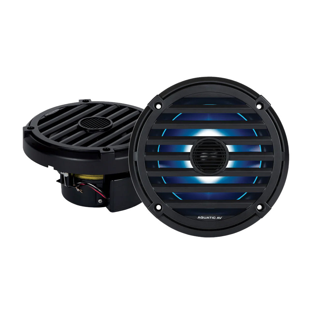 Aquatic AV ELITE 6.5" RGB Speakers - Black - Pair (EL424)