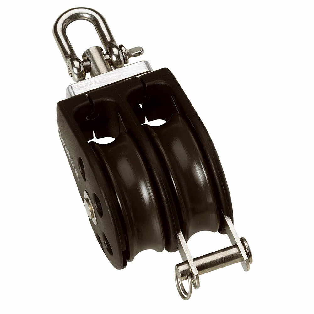Barton Size 5 54mm Plain Bearing Pulley Block Double Swivel and Becket