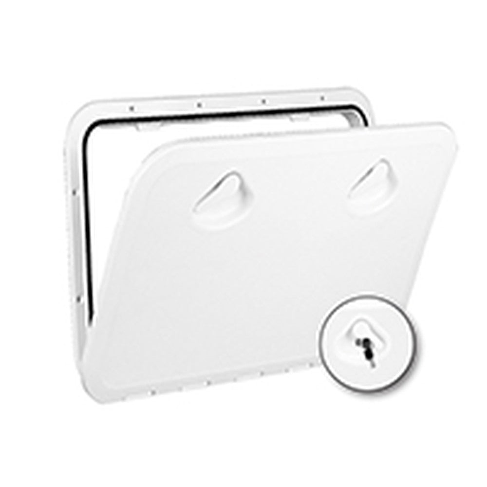 Nuova Rade Top Line Hatch W/Lock, White, 18-7/64 X 20-43/64''(460X525Mm)