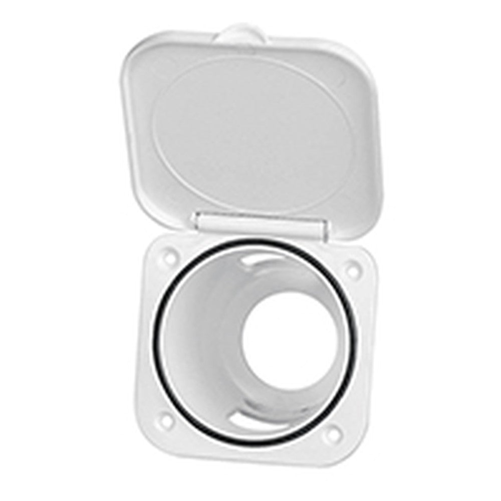 Nuova Rade Case For Shower Head, Square, W/ Lid, 4'' X 4'' (95 X 95 Mm), White