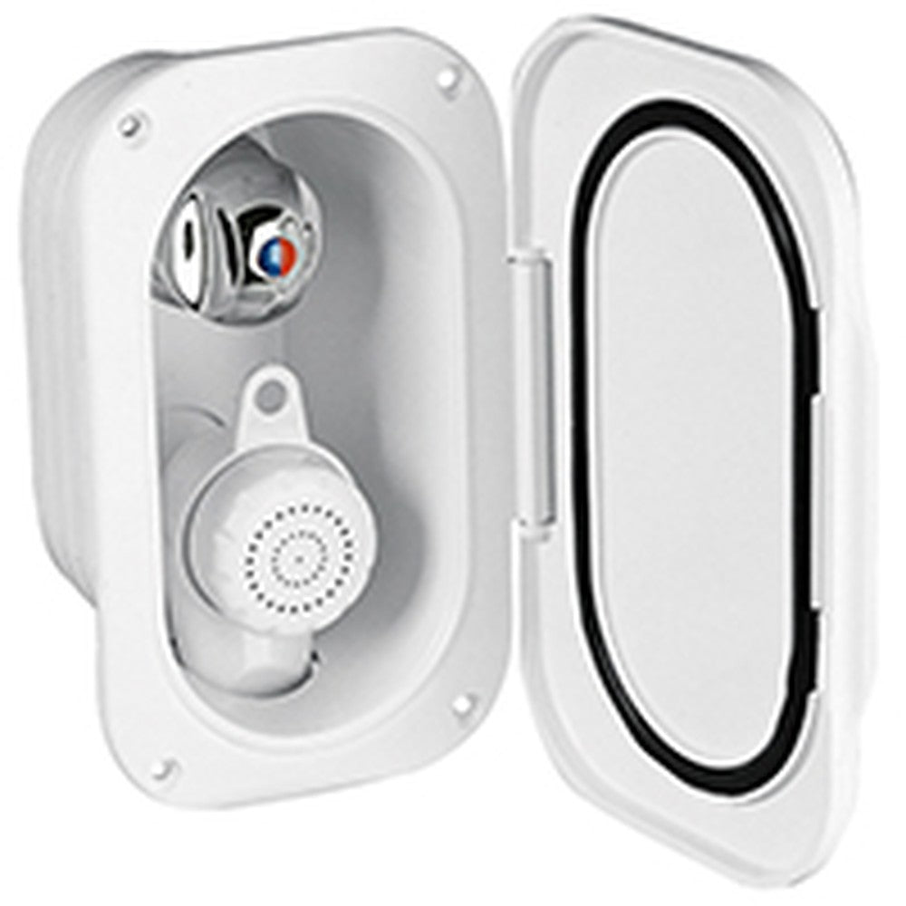 Nuova Rade Case W/ Shower & Mixer Tap, 10' (3 M) Hose, Lid W/ Gasket, White