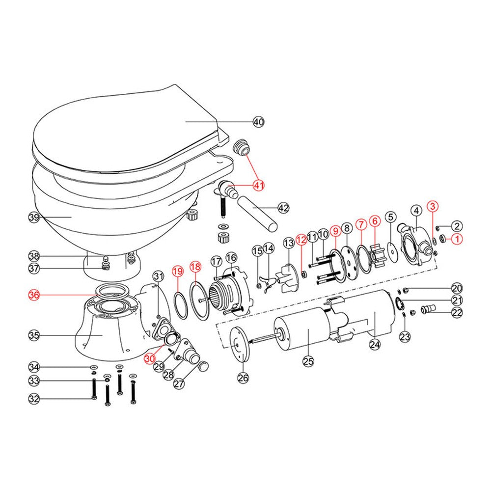 Nuova Rade Consumables Repair Kit For Electric Toilets