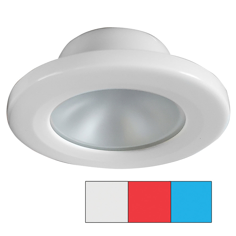 i2Systems Apeiron A3120 Screw Mount Light - Red, Cool White and Blue - White Finish