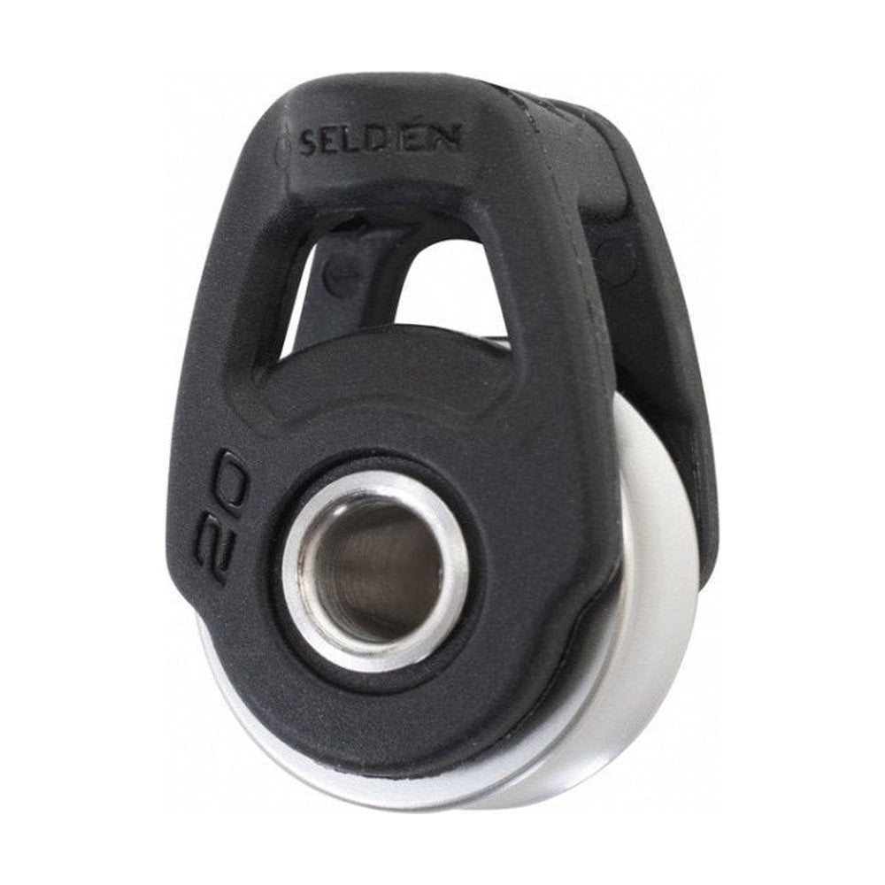 Selden 20 mm S20+ Soft Attachment Block - Single, Soft Attachment, Stainless Sheave