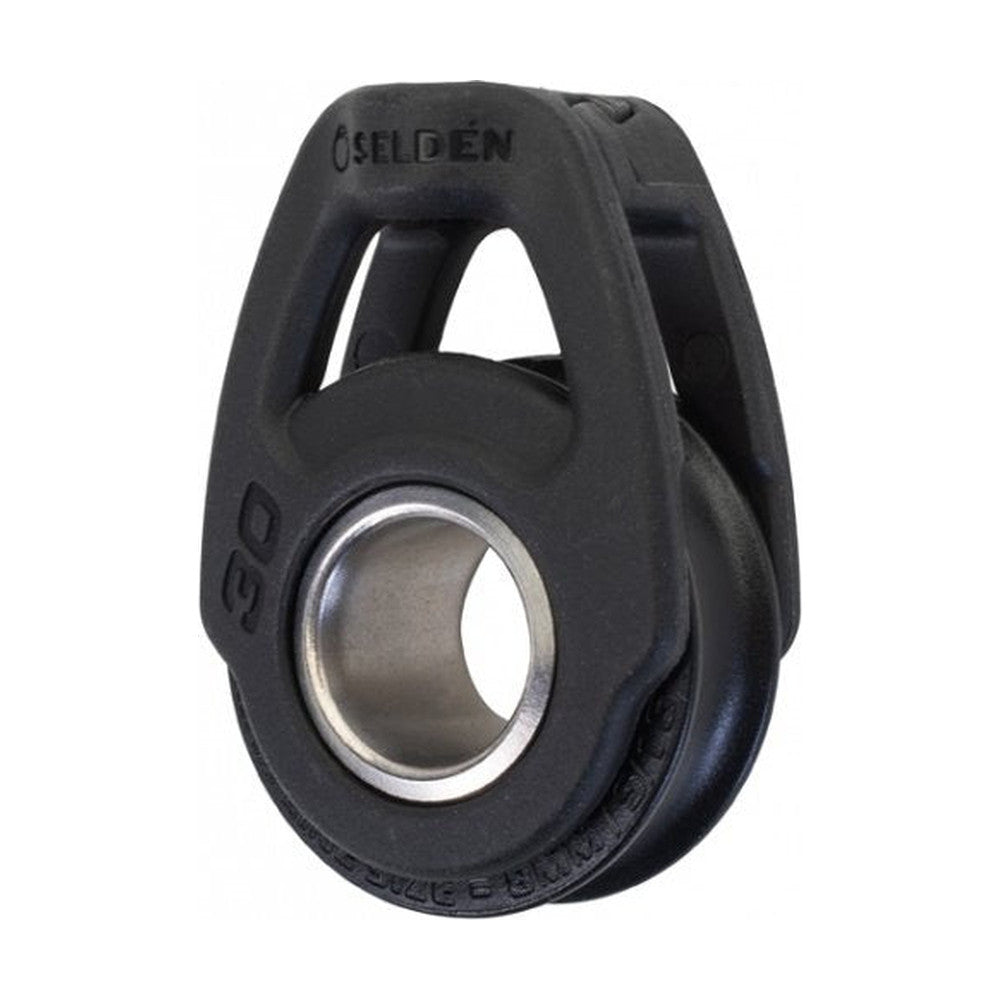 Selden BLOCK,S30 SINGLE, SOFT ATTACH. INCL. ROPE ø2