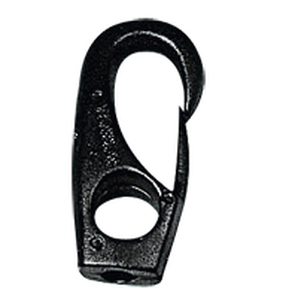 Nuova Rade Snap Hook W/Eye 3/8'' X 1 5/8'' (Ø10 X 42 Mm), F/ 5/32'' (Ø4 Mm) Cord, Polyam. Black
