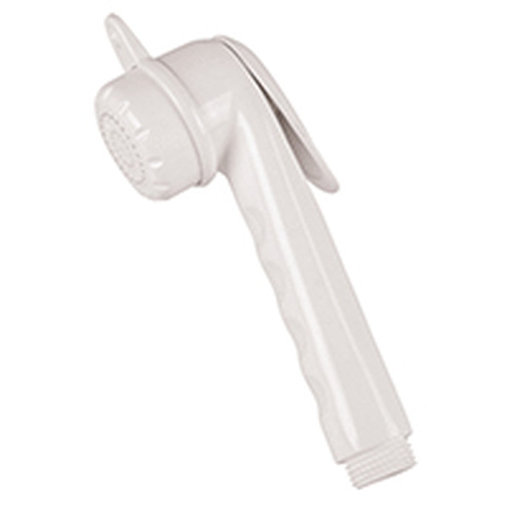 Nuova Rade Shower Head, Abs, Long, 1/2'' Thread, W/O Hose, White