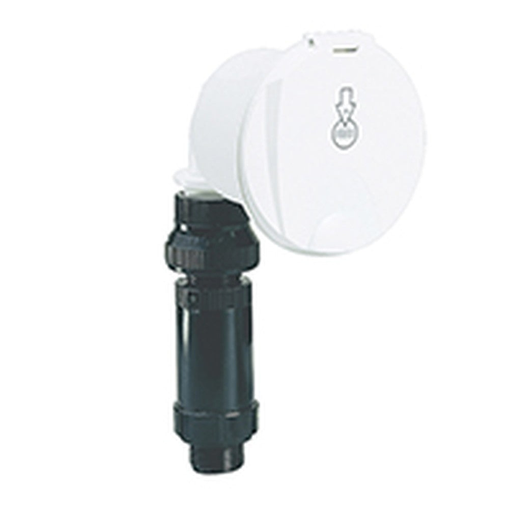 Nuova Rade Case W/Fr.Water Inlet, W/Lid, Straight Conn. White