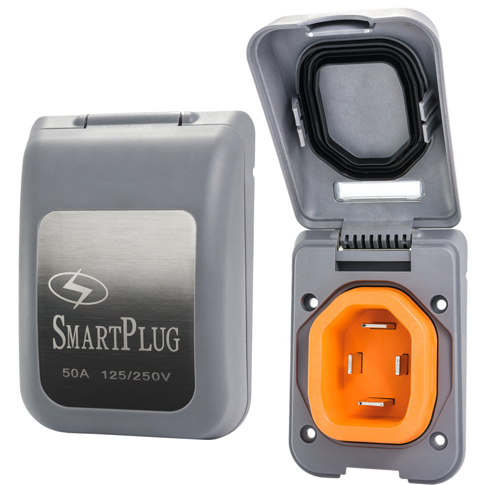 SmartPlug 50 AMP Male Non-Metallic Inlet Cover - Grey (BM50PG)