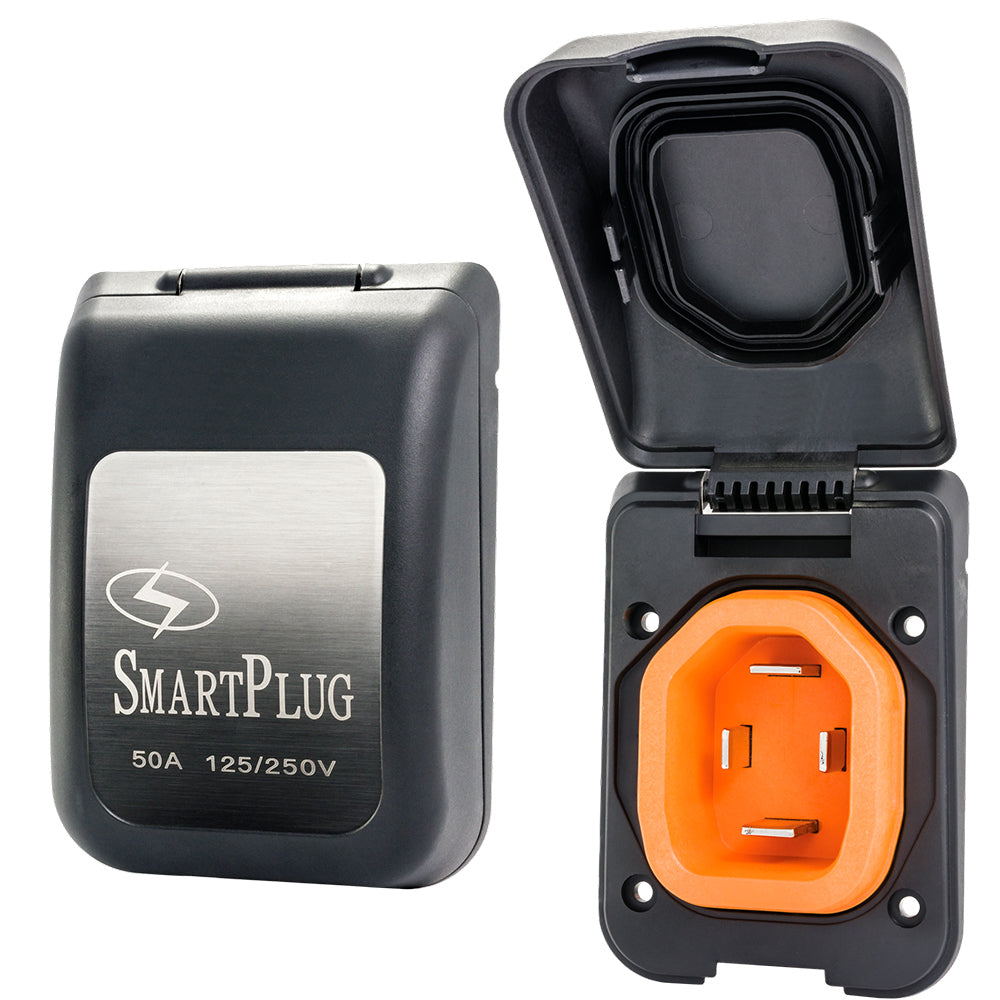 SmartPlug 50 AMP Male Non-Metallic Inlet Cover - Black (BM50PB)