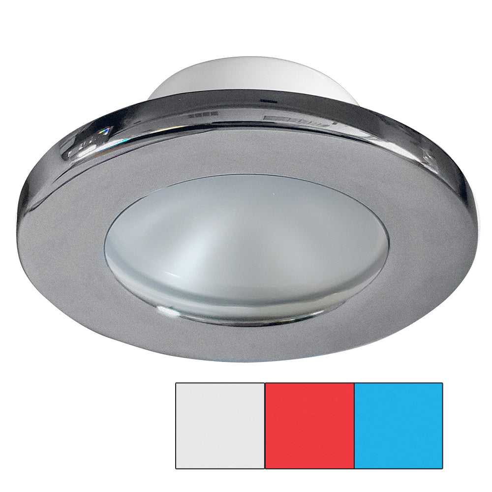 i2Systems Apeiron A3120 Screw Mount Light - Red, Cool White and Blue - Brushed Nickel Finish