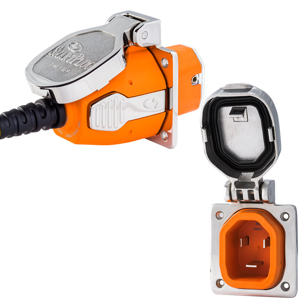 SmartPlug 30 AMP Inlet and Female Cord Connector Combo - Stainless Steel (B30ASSYNT)
